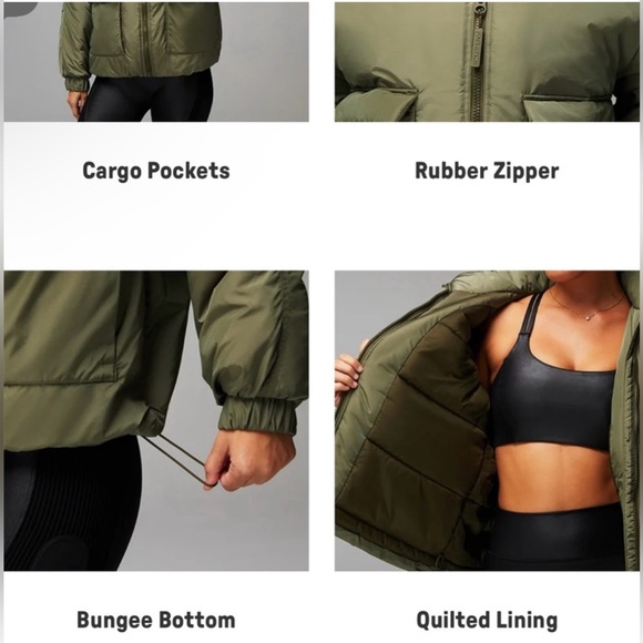 NWT/NIB Fabletics Green All Weather Jacket "Everpine Shine" Size Medium - Picture 9 of 9